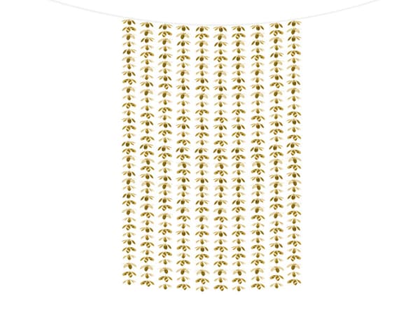 Verho - Kukat, kulta, 100x210cm (1 pkt / 8 kpl)