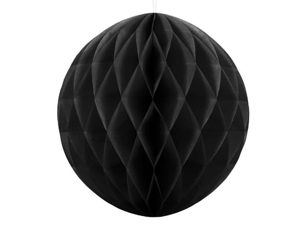 Papirkugle, sort, 30 cm