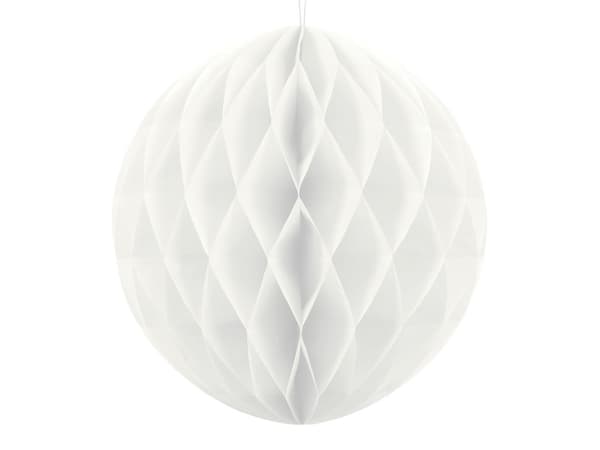 Paperipallo, valkoinen, 20 cm