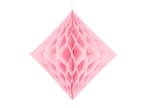 Läskpapper diamant, ljusrosa, 30 cm
