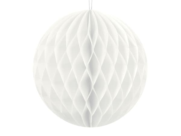 Paperipallo, valkoinen, 10 cm