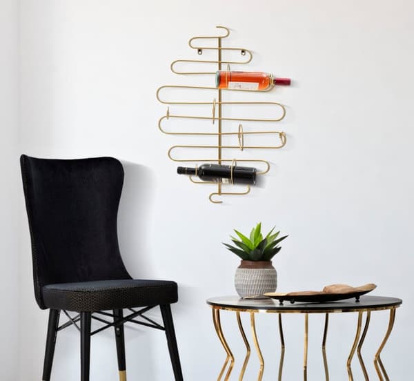 FURNLUX FLASKHÅLLARE ALI GULD 53CM