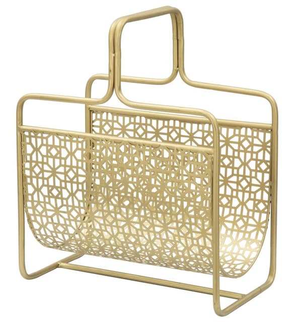 FURNLUX TIDSKRIFTSHÅLLARE GLAMORÖS GULD 37CM