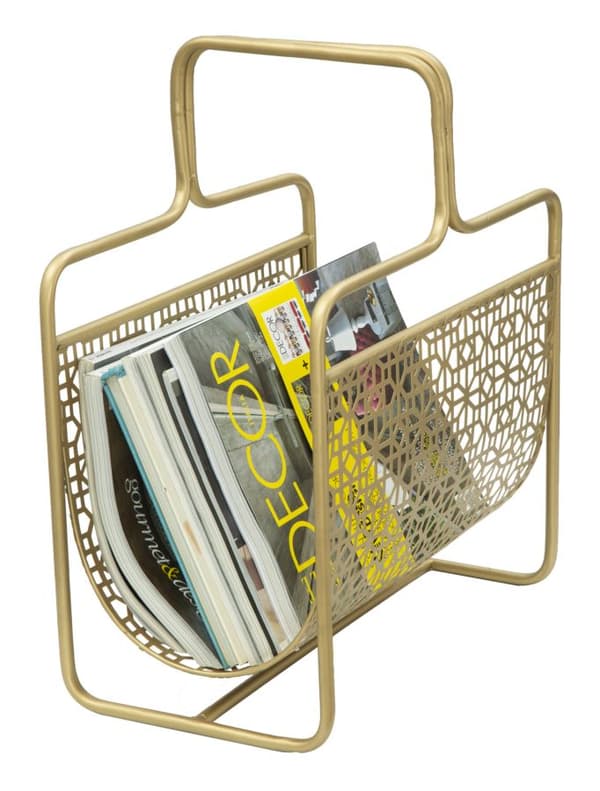 FURNLUX TIDSKRIFTSHÅLLARE GLAMORÖS GULD 37CM