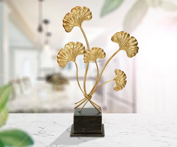 FURNLUX LJUSSTAKE IRIS GULD 29CM