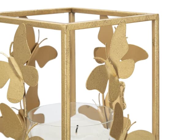 FURNLUX LJUSSTAKE FJÄRIL GULD 14CM