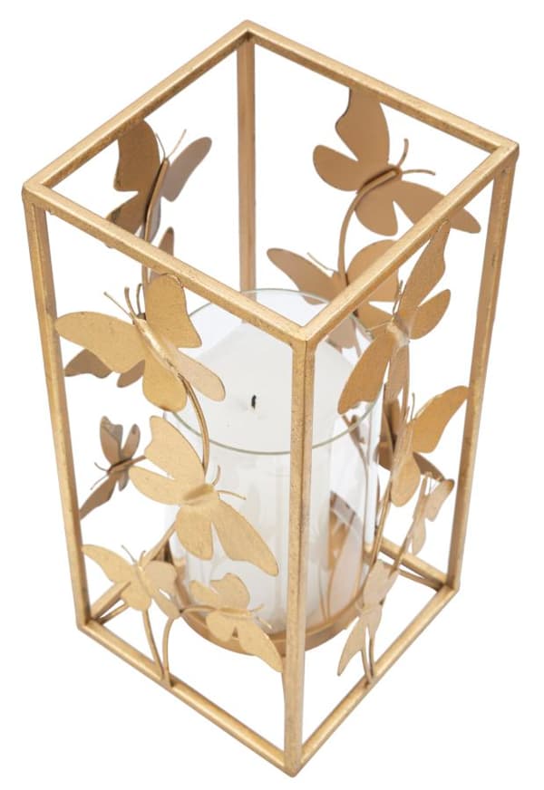 FURNLUX LJUSSTAKE FJÄRIL GULD 14CM