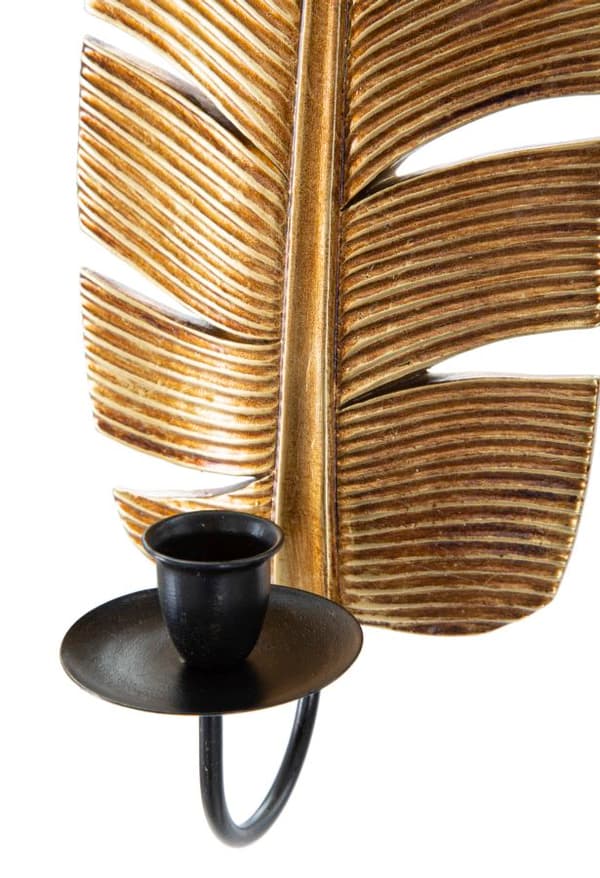 FURNLUX LJUSSTAKE BLAD GULD 13CM