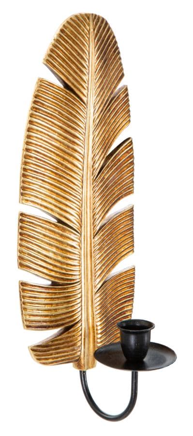 FURNLUX LJUSSTAKE BLAD GULD 13CM