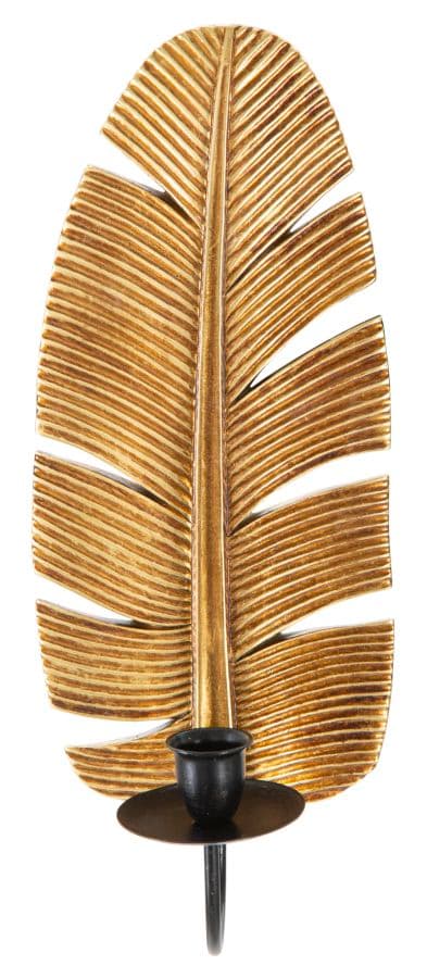 FURNLUX LJUSSTAKE BLAD GULD 13CM