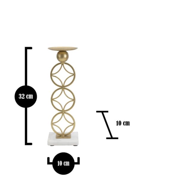 FURNLUX LYSESTAGE STJERNE GULD 10CM