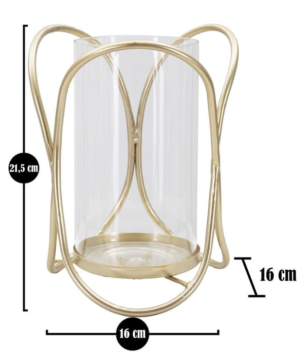 FURNLUX LJUSSTAKE GLOXY GULD 16CM