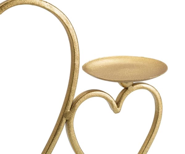 FURNLUX LJUSSTAKE HJÄRTA GULD 30CM