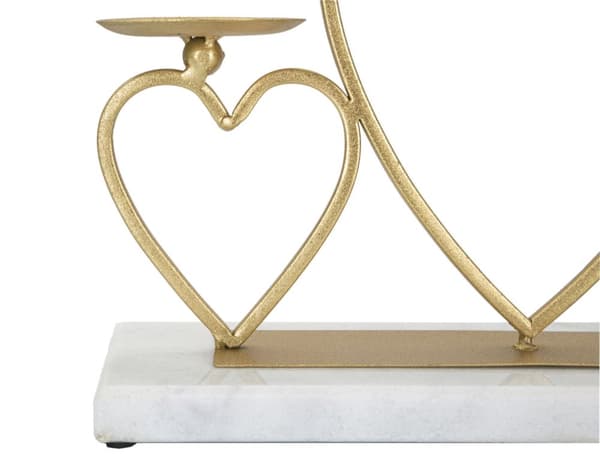 FURNLUX LJUSSTAKE HJÄRTA GULD 30CM