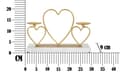 Miniatyrbild 7 av 7: FURNLUX LJUSSTAKE HJÄRTA GULD 30CM