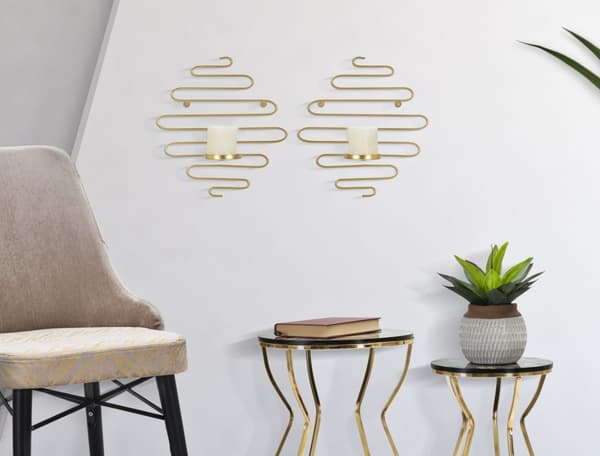 FURNLUX LJUSSTAKE ALI GULD 33CM (2 ST)