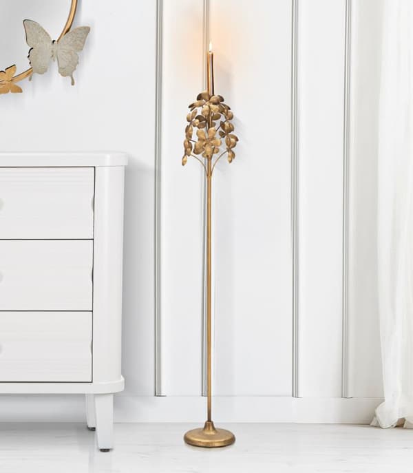 FURNLUX LJUSSTAKE FLOWY GULD 17CM
