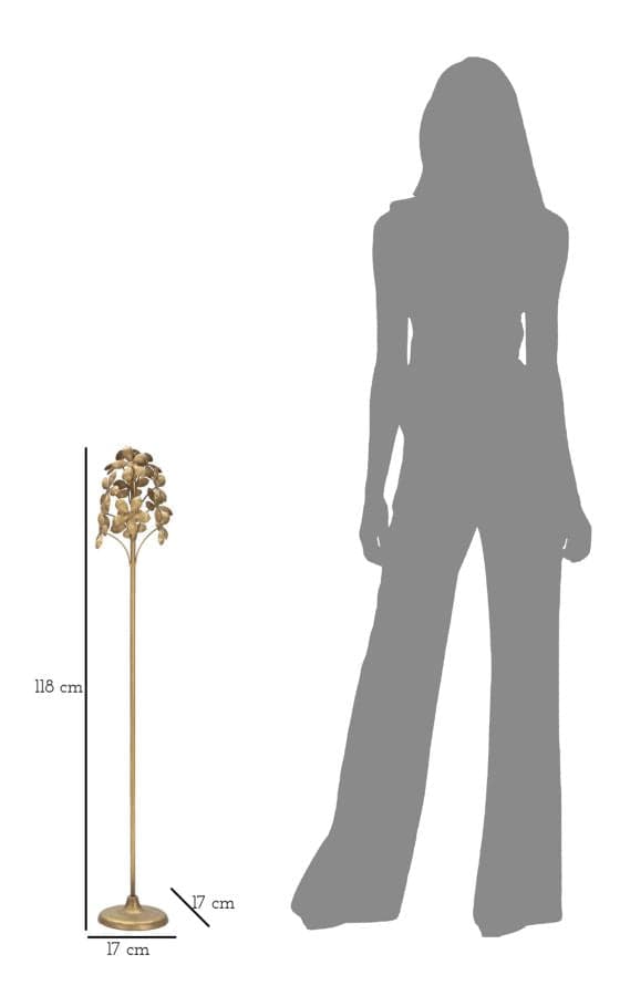 FURNLUX LJUSSTAKE FLOWY GULD 17CM