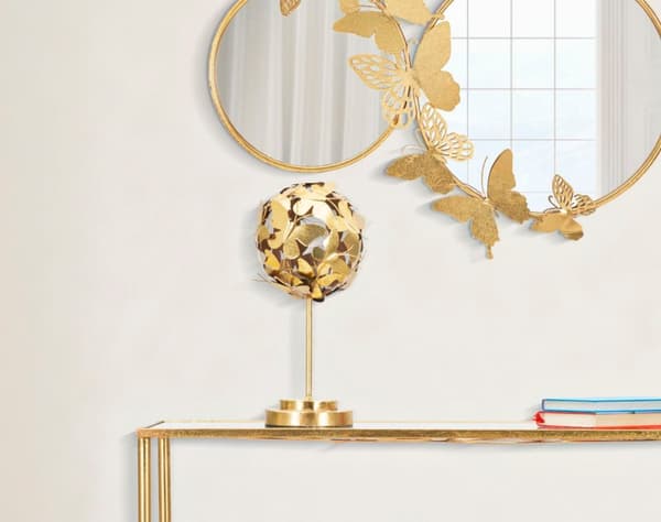 FURNLUX DEKORATION FJÄRIL GULD 20CM