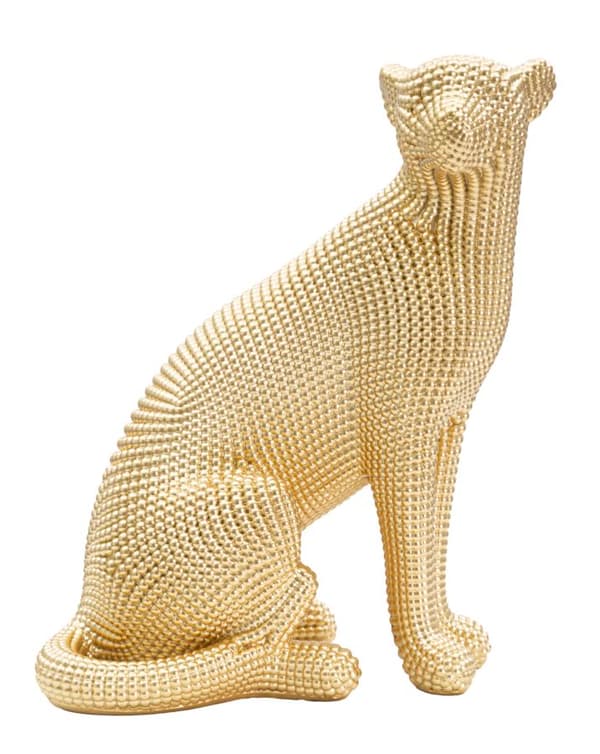 FURNLUX DEKORATION LEOPARD GULD 23CM