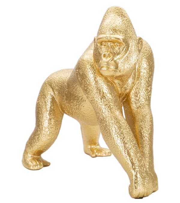 FURNLUX DEKORATION GORILLA GULD 25CM