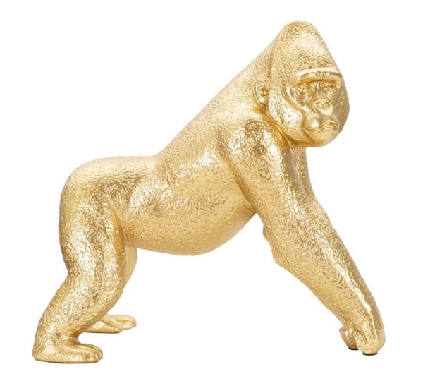 FURNLUX DEKORATION GORILLA GULD 25CM