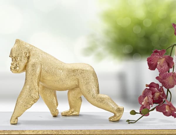 FURNLUX DEKORATION GORILLA GULD 30CM