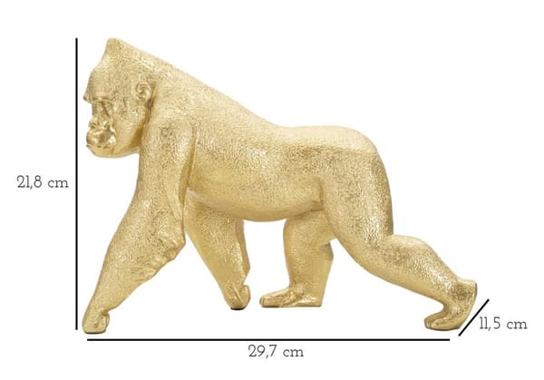 FURNLUX DEKORATION GORILLA GULD 30CM