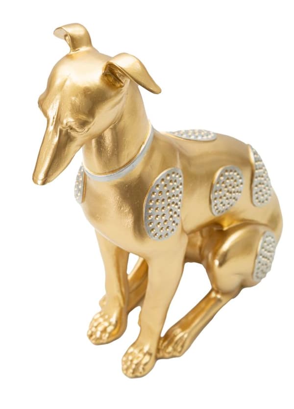FURNLUX DEKORATION HUND GULD 20CM