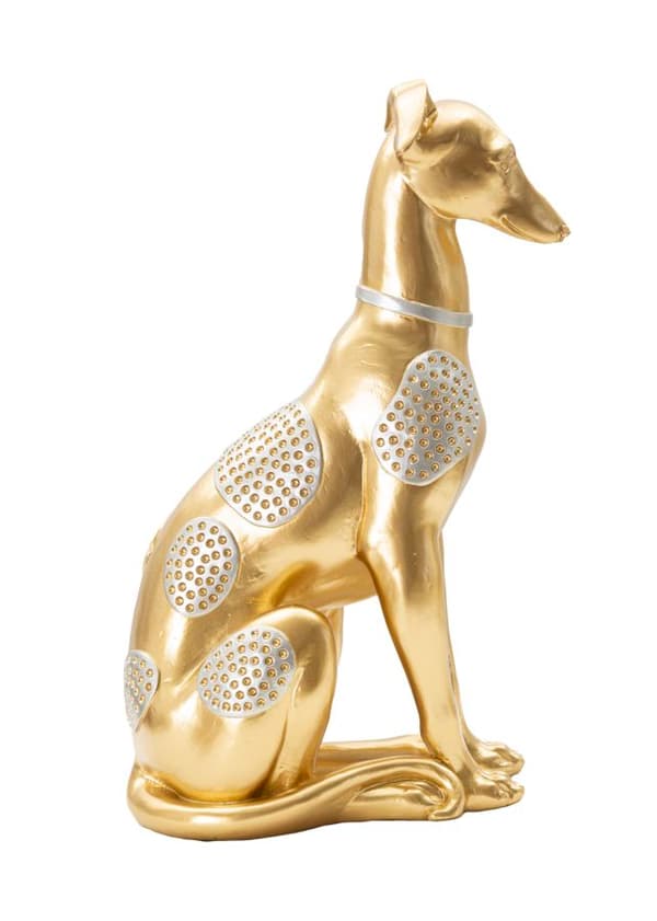 FURNLUX DEKORATION HUND GULD 20CM