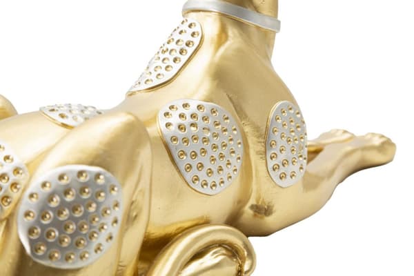 FURNLUX DEKORATION HUND GULD 33CM