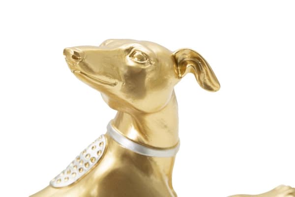 FURNLUX DEKORATION HUND GULD 33CM