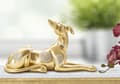 Miniatyrbild 6 av 7: FURNLUX DEKORATION HUND GULD 33CM