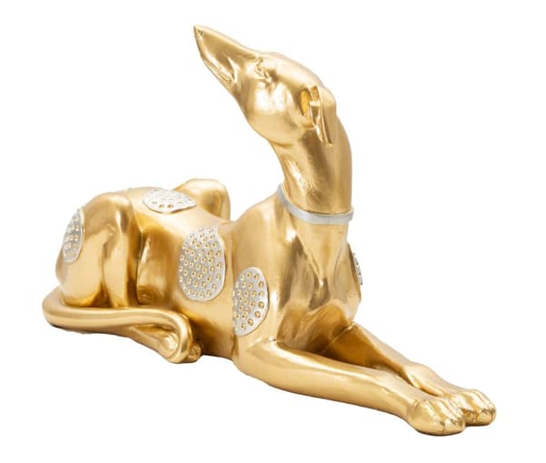 FURNLUX DEKORATION HUND GULD 33CM