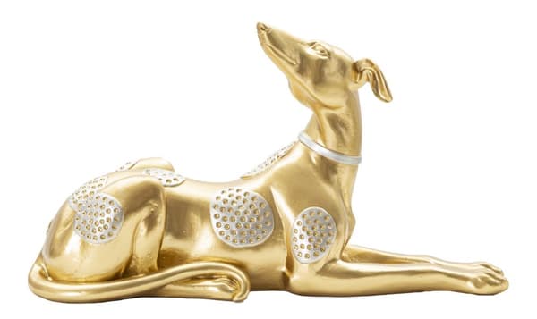 FURNLUX DEKORATION HUND GULD 33CM