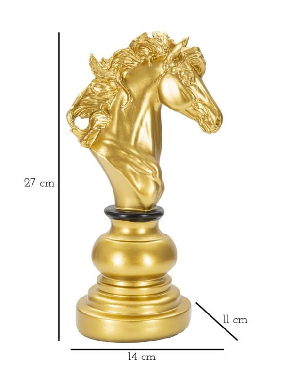 FURNLUX DEKORATION HEST GULD 14CM