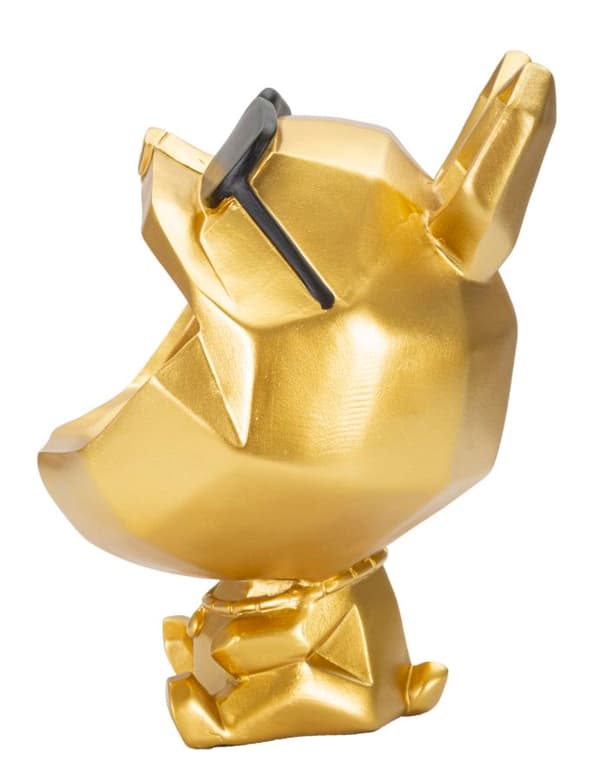 FURNLUX DEKORATION HUND GULD 17CM