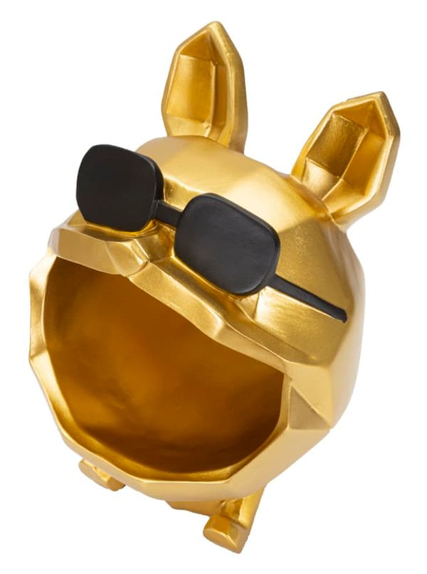 FURNLUX DEKORATION HUND GULD 17CM
