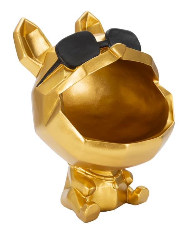 FURNLUX DEKORATION HUND GULD 17CM