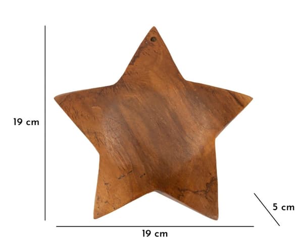 FURNLUX DEKORATION BINTANG BRUN 19CM