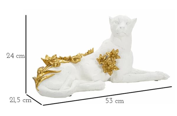 FURNLUX DEKORATION LEOPARD VIT 53CM