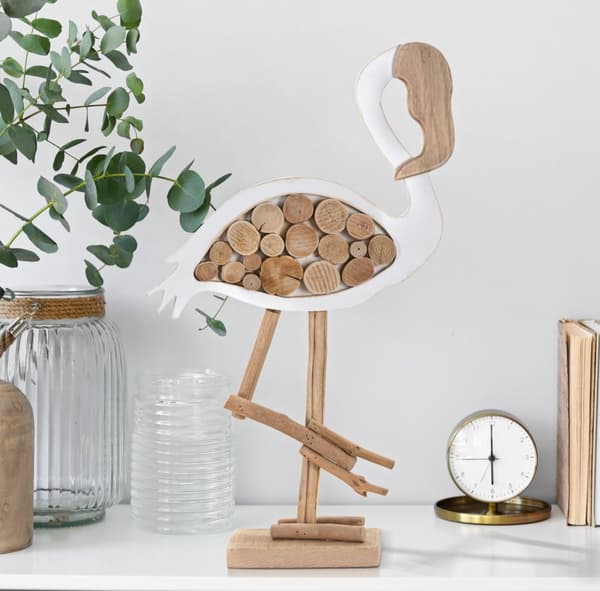 FURNLUX DEKORATION FLAMINGO VIT 31CM
