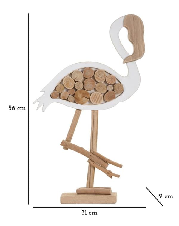FURNLUX DEKORATION FLAMINGO VIT 31CM