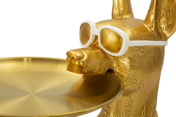 FURNLUX DEKORATION HUND GULD 27CM