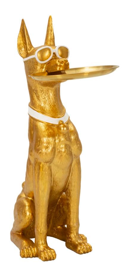 FURNLUX DEKORATION HUND GULD 27CM