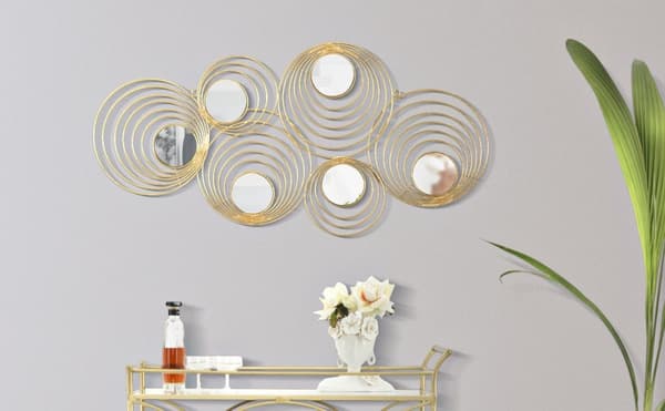 FURNLUX VÄGGKONST RAY GOLD 90CM
