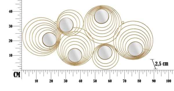 FURNLUX VÄGGKONST RAY GOLD 90CM