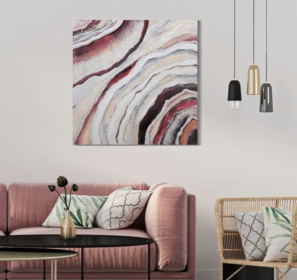 FURNLUX VÄGGKONST REDY ROSA 80CM