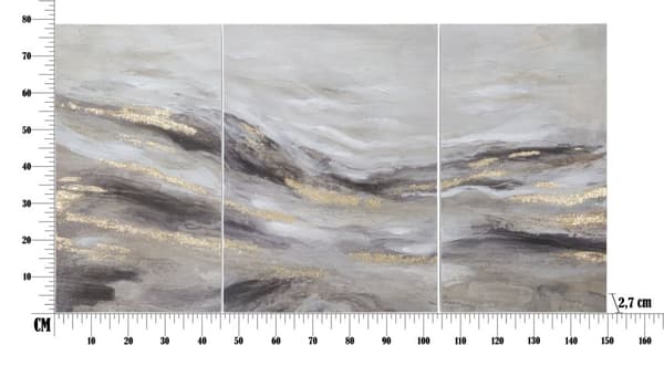 FURNLUX VÄGGKONST MONTY GOLD 150CM (3 ST)