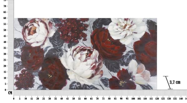 FURNLUX VÄGGKONST BLOMMA RÖD 120CM